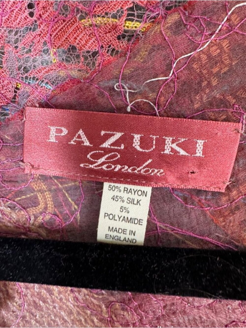 Pazuki London Silk Blend Floral Lace Patchwork Jacket Boho Chic P Small - Picture 6 of 16